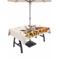 thumbnail image 1 of Outdoor Tablecloth with Umbrella Hole and Zipper, Thanksgiving Gnomes Rectangle Table Cloth 60x84 Inch Waterproof Tablecloth, Fall Harvest Pumpkins Botanical Picnic Table Cover for Patio Camping, 1 of 7
