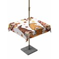 thumbnail image 1 of Outdoor Tablecloth with Umbrella Hole and Zipper, Thanksgiving Gnomes Square Table Cloth 54x54 Inch Waterproof Tablecloth, Fallen Maple Leaf Pumpkin Sunflower Picnic Table Cover for Patio Camping, 1 of 7