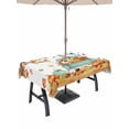 thumbnail image 1 of Outdoor Tablecloth with Umbrella Hole and Zipper, Thanksgiving Rectangle Table Cloth 52x70 Inch Waterproof Tablecloth, Farmhouse Fall Truck Maple Leaf Pumpkin Picnic Table Cover for Patio Camping, 1 of 7