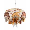 thumbnail image 1 of Outdoor Tablecloth with Umbrella Hole and Zipper, Thanksgiving Round Table Cloth 54 Inch Waterproof Tablecloth, Fall Maple Leaf Pumpkin Gnomes Sunflower Picnic Table Cover for Patio Camping, 1 of 7