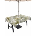 thumbnail image 1 of Outdoor Tablecloth with Umbrella Hole and Zipper, Tropical Leaf Rectangle Table Cloth 60x102 Inch Waterproof Tablecloth, Palm Leaves Plants Vintage Spring Green Picnic Table Cover for Patio Camping, 1 of 7