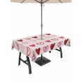 thumbnail image 1 of Outdoor Tablecloth with Umbrella Hole and Zipper, Valentine's Day Rectangle Table Cloth 60x102 Inch Waterproof Tablecloth, Colorful Loves Heart Romantic Beige Picnic Table Cover for Patio Camping, 1 of 7