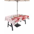 thumbnail image 1 of Outdoor Tablecloth with Umbrella Hole and Zipper, Valentine's Day Rectangle Table Cloth 60x102 Inch Waterproof Tablecloth, Eucalyptus Leaves Coffee Gifts Romantic Picnic Table Cover for Patio Camping, 1 of 7