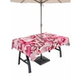 thumbnail image 1 of Outdoor Tablecloth with Umbrella Hole and Zipper, Valentine's Day Rectangle Table Cloth 60x102 Inch Waterproof Tablecloth, Pink Romantic Love Checkered Buffalo Picnic Table Cover for Patio Camping, 1 of 7