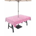 thumbnail image 1 of Outdoor Tablecloth with Umbrella Hole and Zipper, Valentine's Day Rectangle Table Cloth 60x84 Inch Waterproof Tablecloth, Ombre Pink Love Romantic Picnic Table Cover for Patio Camping, 1 of 7