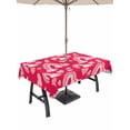 thumbnail image 1 of Outdoor Tablecloth with Umbrella Hole and Zipper, Valentine's Day Rectangle Table Cloth 60x84 Inch Waterproof Tablecloth, Red Rainbow Love Heart Polka Dots Spring Picnic Table Cover for Patio Camping, 1 of 7