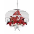 thumbnail image 1 of Outdoor Tablecloth with Umbrella Hole and Zipper, Valentine's Day Round Table Cloth 54 Inch Waterproof Tablecloth, Romantic Roses Love Heart Gnomes Vintage Picnic Table Cover for Patio Camping, 1 of 7
