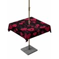 thumbnail image 1 of Outdoor Tablecloth with Umbrella Hole and Zipper, Valentine's Day Square Table Cloth 54x54 Inch Waterproof Tablecloth, Red Heart Love Rustic Retro Black Picnic Table Cover for Patio Camping, 1 of 7