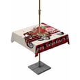 thumbnail image 1 of Outdoor Tablecloth with Umbrella Hole and Zipper, Valentine's Day Square Table Cloth 54x54 Inch Waterproof Tablecloth, Red Roses Truck Black Red Plaid Rustic Picnic Table Cover for Patio Camping, 1 of 7