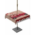 thumbnail image 1 of Outdoor Tablecloth with Umbrella Hole and Zipper, Valentine's Day Square Table Cloth 54x54 Inch Waterproof Tablecloth, Red Truck Love Heart Roses Romantic Wooden Picnic Table Cover for Patio Camping, 1 of 7