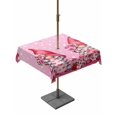 thumbnail image 1 of Outdoor Tablecloth with Umbrella Hole and Zipper, Valentine's Day Square Table Cloth 60x60 Inch Waterproof Tablecloth, Ombre Pink Gnomes Love Roses Romantic Picnic Table Cover for Patio Camping, 1 of 7
