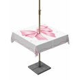 thumbnail image 1 of Outdoor Tablecloth with Umbrella Hole and Zipper, Valentine's Day Square Table Cloth 60x60 Inch Waterproof Tablecloth, Pink Bowknot Ribbon Modern Minimalist Art Picnic Table Cover for Patio Camping, 1 of 7