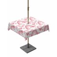 thumbnail image 1 of Outdoor Tablecloth with Umbrella Hole and Zipper, Valentine's Day Square Table Cloth 60x60 Inch Waterproof Tablecloth, Pink Rainbow Love Heart Polka Dots Spring Picnic Table Cover for Patio Camping, 1 of 7