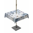 thumbnail image 1 of Outdoor Tablecloth with Umbrella Hole and Zipper, Vintage Fall Blue Square Table Cloth 54x54 Inch Waterproof Tablecloth, Thanksgiving Botanical Pumpkins Picnic Table Cover for Patio Camping, 1 of 7