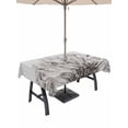 thumbnail image 1 of Outdoor Tablecloth with Umbrella Hole and Zipper, Vintage Spring Floral Rectangle Table Cloth 60x102 Inch Waterproof Tablecloth, Elegant Flowers Retro Art Picnic Table Cover for Patio Camping, 1 of 7