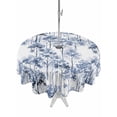 thumbnail image 1 of Outdoor Tablecloth with Umbrella Hole and Zipper, Watercolor Forest Blue Round Table Cloth 54 Inch Waterproof Tablecloth, Abstract Art Modern Trees Picnic Table Cover for Patio Camping, 1 of 7