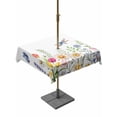 thumbnail image 1 of Outdoor Tablecloth with Umbrella Hole and Zipper, Wildflowers Square Table Cloth 60x60 Inch Waterproof Tablecloth, Spring Country Tulip Butterfly Floral Leaf Picnic Table Cover for Patio Camping, 1 of 7