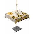 thumbnail image 1 of Outdoor Tablecloth with Umbrella Hole and Zipper, Yellow Bees Gnomes Square Table Cloth 60x60 Inch Waterproof Tablecloth, Spring Floral Branches Pastoral Picnic Table Cover for Patio Camping, 1 of 7