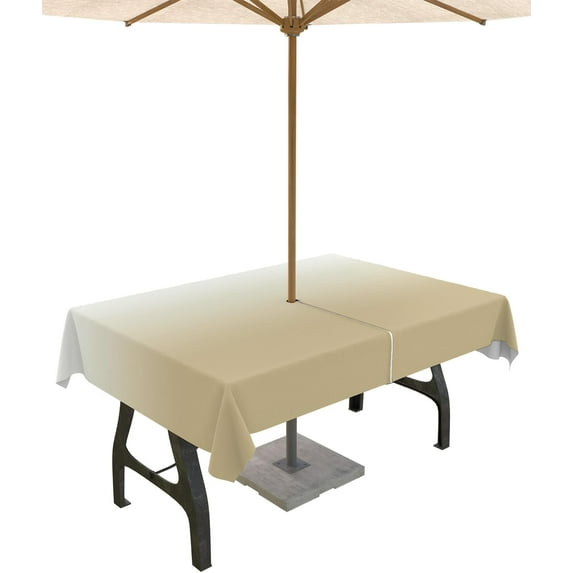 Outdoor Tablecloth with Umbrella Hole and Zipper Yellow Ombre Rectangle Tablecloths 60x84 Outside Table Cloths Gradient Gradual Color Patio Table Cover for Outdoor Tables Picnic Garden Party