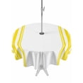 thumbnail image 1 of Outdoor Tablecloth with Umbrella Hole & Zipper, Yellow Striped Round Tablecloth 60 Inch, Stripes Farmhouse Modern Patio Table Cover Waterproof Table Cloth for Picnic/Party, 1 of 7