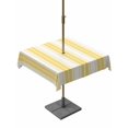 thumbnail image 1 of Outdoor Tablecloth with Umbrella Hole & Zipper, Yellow Striped Square Tablecloth 54x54 Inch, Minimalist Farmhouse Vertical Stripe Patio Table Cover Waterproof Table Cloth for Picnic/Party, 1 of 7