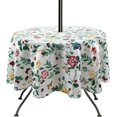 thumbnail image 1 of Outdoor Tablecloth,Wrinkle-Free Stain Resistant & Machine Washable Tablecloth with Umbrella Hole and Zipper, 60" Round-Zippered, 1 of 6