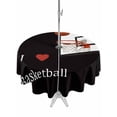 thumbnail image 1 of Outdoor Tablecloths with Umbrella Hole & Zipper, Basketball Round Tablecloth 54 Inch, Modern Funny Minimalist Sports Waterproof Table Cloth, Patio/Pool/Picnic Table Covers, 1 of 8