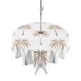thumbnail image 1 of Outdoor Tablecloths with Umbrella Hole & Zipper, Beige Palm Trees Round Tablecloths 60 Inch, Tropical Summer Beach Botanical Waterproof Table Cloth, Patio/Pool/Picnic Table Covers, 1 of 8