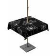 thumbnail image 1 of Outdoor Tablecloths with Umbrella Hole & Zipper, Black Dandelion 60x60 Inch Square Tablecloths, Spring Modern Minimalist Country Flower Waterproof Table Cloth, Patio/Pool/Picnic Table Covers, 1 of 8