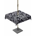 thumbnail image 1 of Outdoor Tablecloths with Umbrella Hole & Zipper, Black Spring Floral 60x60 Inch Square Tablecloths, Farmhouse Flowers Elegant Pastoral Waterproof Table Cloth, Patio/Pool/Picnic Table Covers, 1 of 8