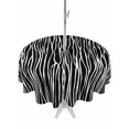 thumbnail image 1 of Outdoor Tablecloths with Umbrella Hole & Zipper, Black Striped Round Tablecloths 60 Inch, Retro Wave Lines Texture Simple Waterproof Table Cloth, Patio/Pool/Picnic Table Covers, 1 of 8