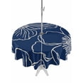 thumbnail image 1 of Outdoor Tablecloths with Umbrella Hole & Zipper, Blue Flowers Round Tablecloths 60 Inch, Spring Floral Botanical Modern Art Waterproof Table Cloth, Patio/Pool/Picnic Table Covers, 1 of 8