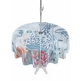 thumbnail image 1 of Outdoor Tablecloths with Umbrella Hole & Zipper, Blue Jellyfish Coastal Round Tablecloth 54 Inch, Beach Nautical Ocean Coral Seahorse Waterproof Table Cloth, Patio/Pool/Picnic Table Covers, 1 of 8