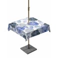 thumbnail image 1 of Outdoor Tablecloths with Umbrella Hole & Zipper, Blue Ombre Spring Floral 54x54 Inch Square Tablecloths, Summer Botanical Flowers Waterproof Table Cloth, Patio/Pool/Picnic Table Covers, 1 of 8
