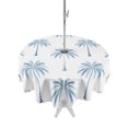 thumbnail image 1 of Outdoor Tablecloths with Umbrella Hole & Zipper, Blue Palm Trees Round Tablecloth 54 Inch, Tropical Summer Beach Botanical Waterproof Table Cloth, Patio/Pool/Picnic Table Covers, 1 of 8