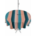 thumbnail image 1 of Outdoor Tablecloths with Umbrella Hole & Zipper, Blue Pink Striped Round Tablecloths 60 Inch, Farmhouse Stripe Waterproof Table Cloth, Patio/Pool/Picnic Table Covers, 1 of 8