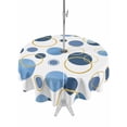 thumbnail image 1 of Outdoor Tablecloths with Umbrella Hole & Zipper, Blue Polka Dots Round Tablecloth 54 Inch, Modern Abstract Art Waterproof Table Cloth, Patio/Pool/Picnic Table Covers, 1 of 8