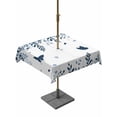 thumbnail image 1 of Outdoor Tablecloths with Umbrella Hole & Zipper, Blue Spring Botanical 60x60 Inch Square Tablecloths, Weeping Eucalyptus Butterfly Waterproof Table Cloth, Patio/Pool/Picnic Table Covers, 1 of 8
