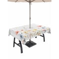 thumbnail image 1 of Outdoor Tablecloths with Umbrella Hole & Zipper, Botanical Wildflowers 54x80 Inch Tablecloth Rectangle, Spring Farmhouse Floral Grey Plaid Waterproof Table Cloth, Patio/Pool/Picnic Table Covers, 1 of 8