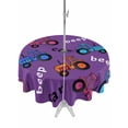 thumbnail image 1 of Outdoor Tablecloths with Umbrella Hole & Zipper, Cartoon Tractor Round Tablecloth 54 Inch, Cute Beep Car Digger Shovel Truck Purple Waterproof Table Cloth, Patio/Pool/Picnic Table Covers, 1 of 8