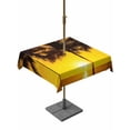 thumbnail image 1 of Outdoor Tablecloths with Umbrella Hole & Zipper, Coastal Coconut Tree 54x54 Inch Square Tablecloths, Ocean Beach Palm Sea Brown Waterproof Table Cloth, Patio/Pool/Picnic Table Covers, 1 of 8