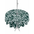 thumbnail image 1 of Outdoor Tablecloths with Umbrella Hole & Zipper, Dark Green Spring Floral Round Tablecloth 54 Inch, Farmhouse Flowers Elegant Pastoral Waterproof Table Cloth, Patio/Pool/Picnic Table Covers, 1 of 8