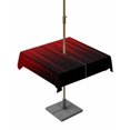 thumbnail image 1 of Outdoor Tablecloths with Umbrella Hole & Zipper, Dark Red Black Ombre 54x54 Inch Square Tablecloths, Modern Abstract Art Striped Gradient Waterproof Table Cloth, Patio/Pool/Picnic Table Covers, 1 of 8