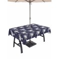 thumbnail image 1 of Outdoor Tablecloths with Umbrella Hole & Zipper, Date Tree Rectangle Tablecloth 52x70 Inch, Navy Blue Farmhouse Summer Tropical Plants Waterproof Table Cloth, Patio/Pool/Picnic Table Covers, 1 of 8
