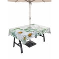thumbnail image 1 of Outdoor Tablecloths with Umbrella Hole & Zipper, Eucalyptus Leaves Rectangle Tablecloth 52x70 Inch, Daisy Spring Floral Botanical Wooden Waterproof Table Cloth, Patio/Pool/Picnic Table Covers, 1 of 8