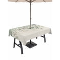 thumbnail image 1 of Outdoor Tablecloths with Umbrella Hole & Zipper, Eucalyptus Leaves Rectangle Tablecloth 52x70 Inch, Sage Green Summer Botanical Weeping Waterproof Table Cloth, Patio/Pool/Picnic Table Covers, 1 of 8