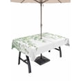 thumbnail image 1 of Outdoor Tablecloths with Umbrella Hole & Zipper, Eucalyptus Leaves Tablecloth Rectangle 60x84 Inch, Green Summer Botanical Weeping Waterproof Table Cloth, Patio/Pool/Picnic Table Covers, 1 of 8