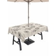 thumbnail image 1 of Outdoor Tablecloths with Umbrella Hole & Zipper, Farmhouse Dandelion 54x80 Inch Tablecloth Rectangle, Spring Modern Minimalist Country Flower Waterproof Table Cloth, Patio/Pool/Picnic Table Covers, 1 of 8