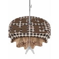 thumbnail image 1 of Outdoor Tablecloths with Umbrella Hole & Zipper, Farmhouse Round Tablecloths 60 Inch, Vintage Country Texas Star Plaid Wooden Grain Waterproof Table Cloth, Patio/Pool/Picnic Table Covers, 1 of 8
