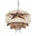 thumbnail image 1 of Outdoor Tablecloths with Umbrella Hole & Zipper, Farmhouse Texas Star Brown Round Tablecloth 54 Inch, Berry Vintage Wooden Waterproof Table Cloth, Patio/Pool/Picnic Table Covers, 1 of 8